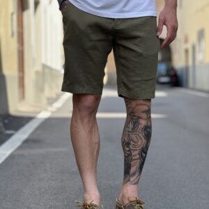 Bermuda in lino morris military