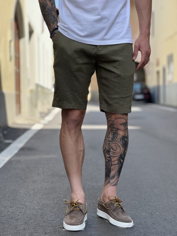 Bermuda in lino morris military