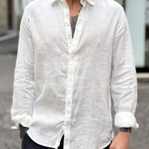 Camicia in lino white