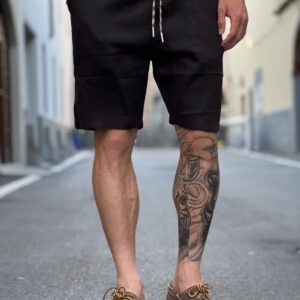 Bermuda in lino black