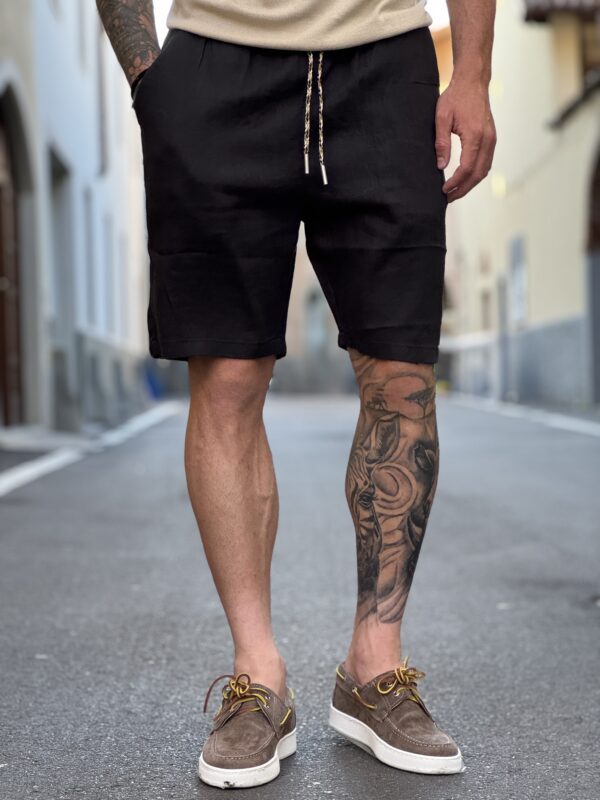 Bermuda in lino black