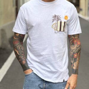 T-shirt con taschino palme