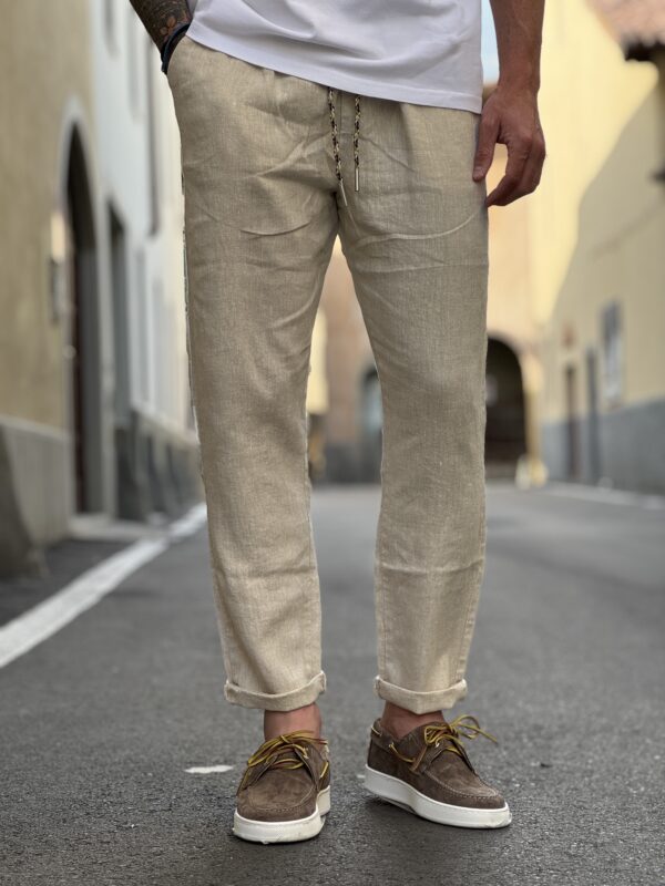 Pantalaccio in lino sand