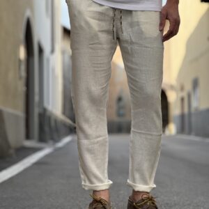 Pantalaccio in lino white