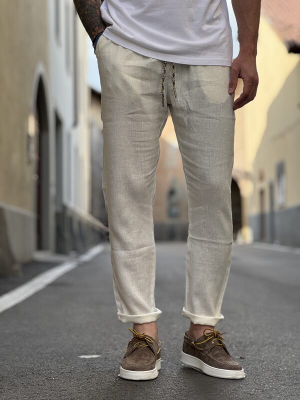 Pantalaccio in lino white