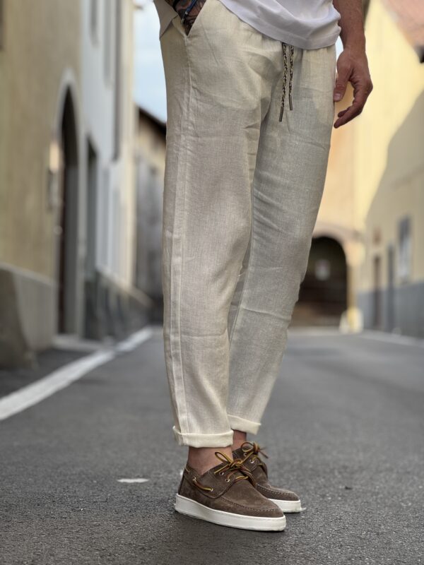 Pantalaccio in lino white - immagine 3