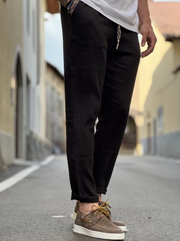 Pantalaccio in lino black - immagine 2
