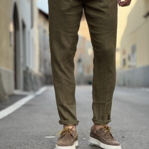 Pantalone in lino Michigan military