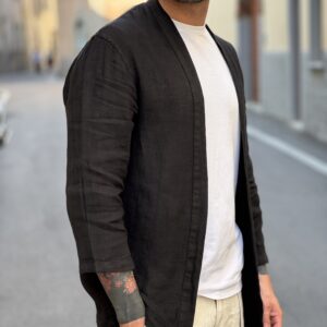 Kimono in lino black