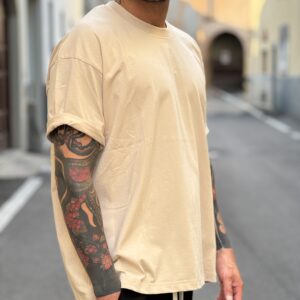 T-shirt boxy fit beige